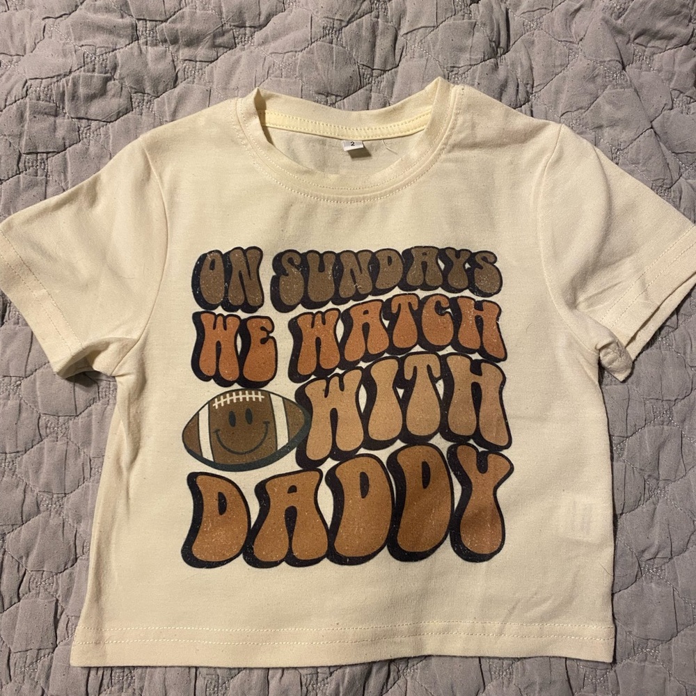 Toddler football with daddy shirt